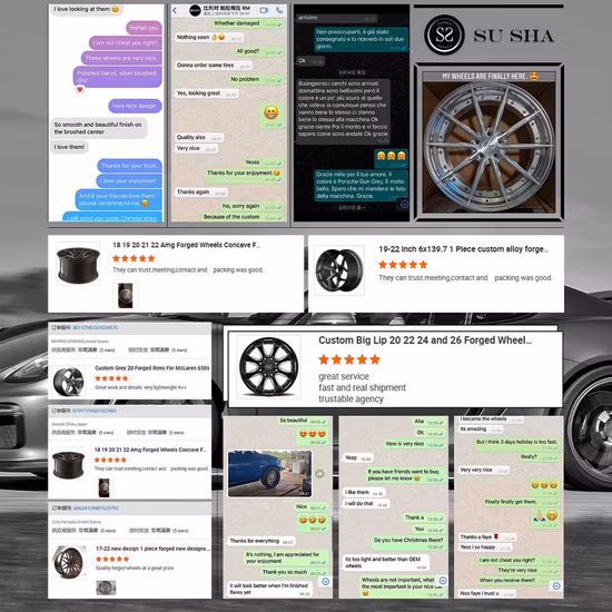 1 Piece Forged Monoblock Custom Concave Multi Spokes Wheels for BMW Audi Car Aluminum Alloy