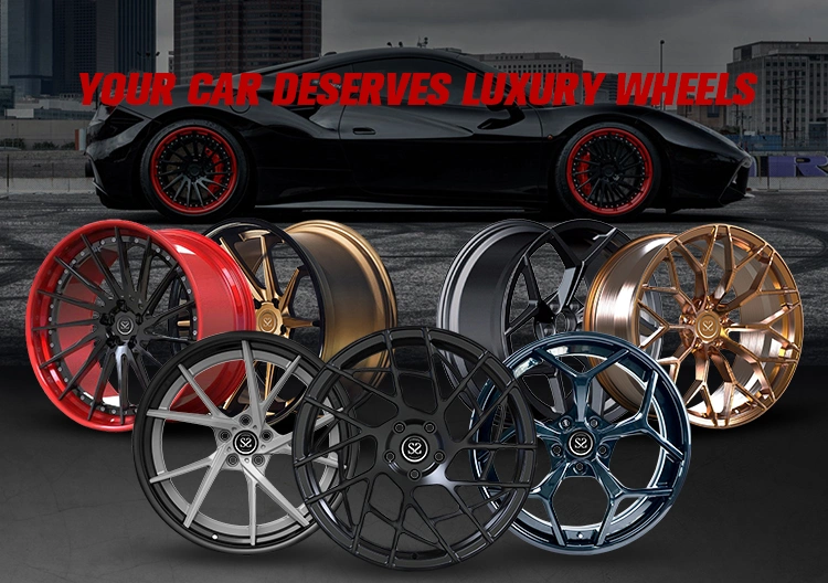 Custom Design Bronze Spokes Monoblock 1 Piece Luxury Forged Wheels for Luxury Car Aluminum Alloy Rims