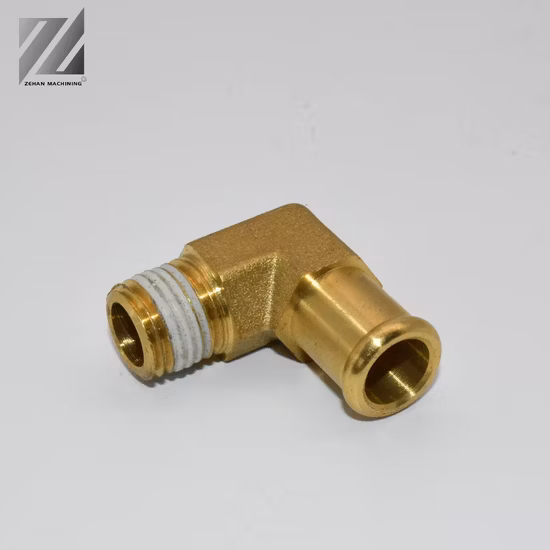 OEM Customized Brass Elbow Pipe Fittings Machinery Metal Spare Parts