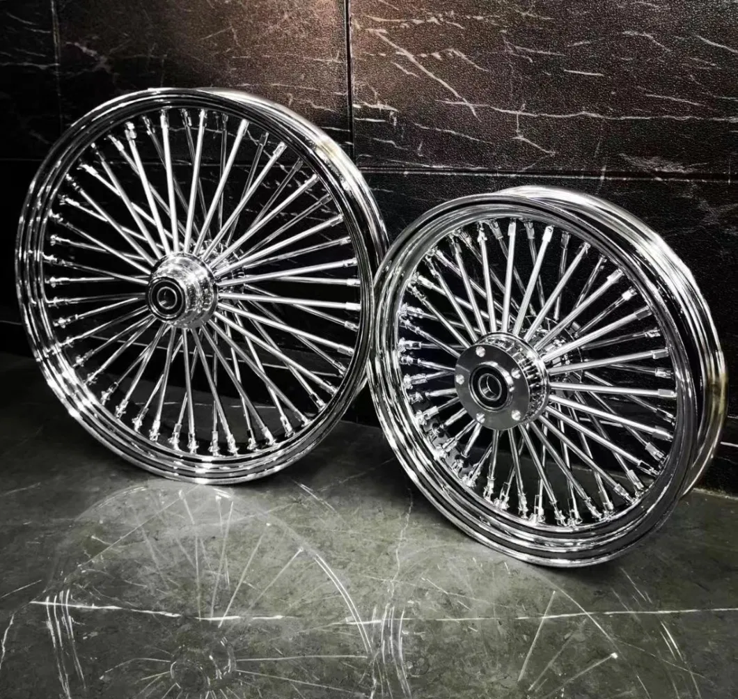 Custom Motorcycle Accessories Forged Aluminum Rim Fat Spoke Wheels for Harley Davidson